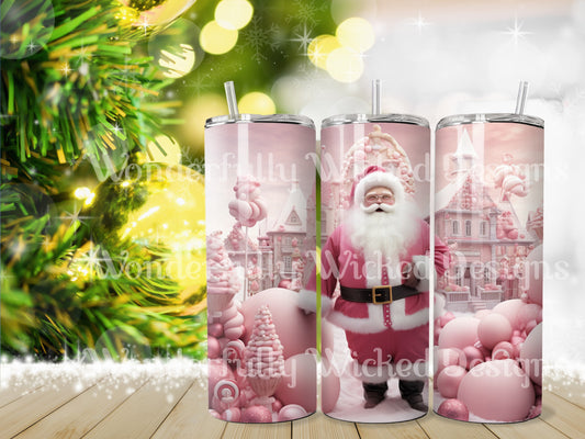 Pink Santa Glasses